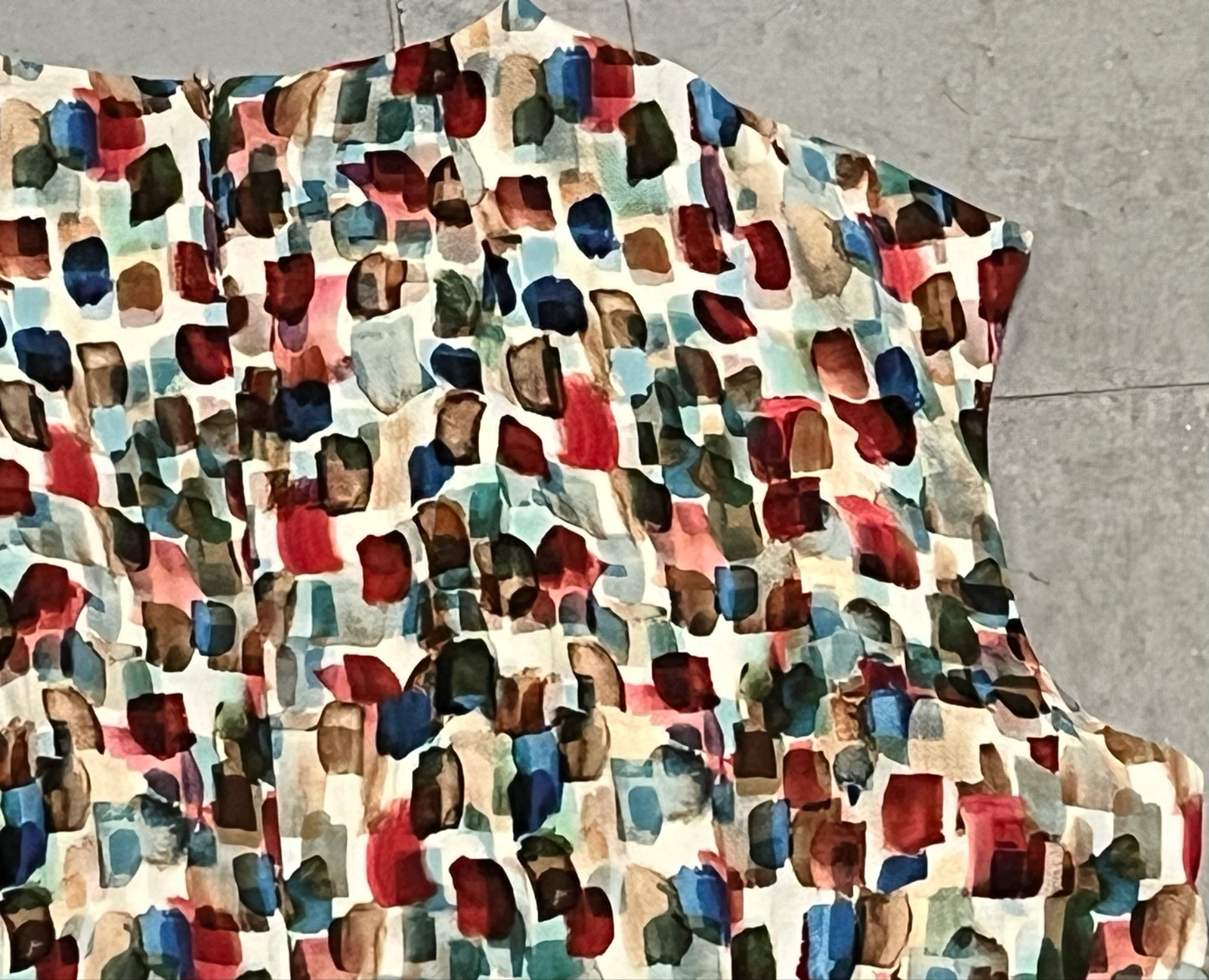 Vestido crepe estampado multicolor  – photo 7